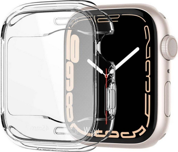 Изображение товара Защитный чехол для умных часов Spigen Ultra Hybrid для Apple Watch 7/8/9 / ACS04611 (Crystal Clear)