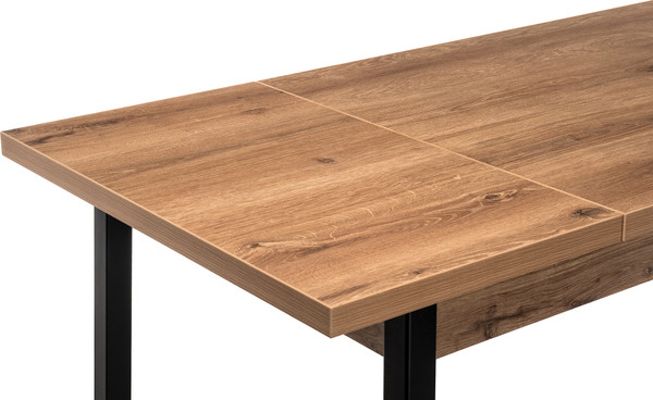 Изображение товара Обеденный стол Woodville Оригон / 368665 (дуб горный/черный матовый)