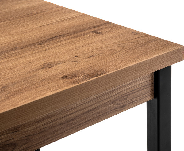 Изображение товара Обеденный стол Woodville Оригон / 368665 (дуб горный/черный матовый)