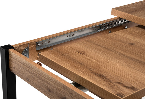 Изображение товара Обеденный стол Woodville Оригон / 368665 (дуб горный/черный матовый)