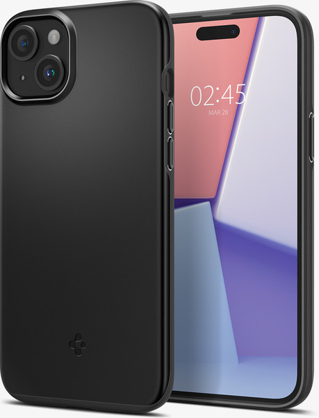 Изображение товара Чехол-накладка Spigen Thin Fit для iPhone 15 Plus / ACS06639 (черный)
