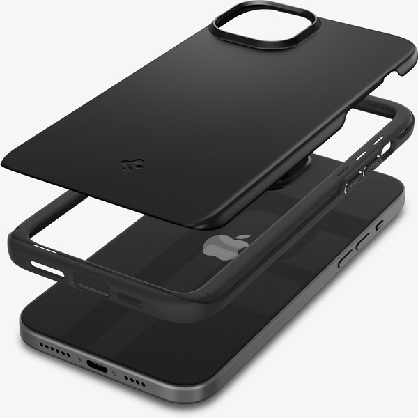 Изображение товара Чехол-накладка Spigen Thin Fit для iPhone 15 Plus / ACS06639 (черный)