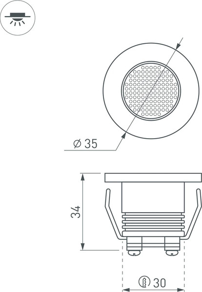 Изображение товара Точечный светильник Arlight LTM-R35WH 1W Day White 30deg / 020752