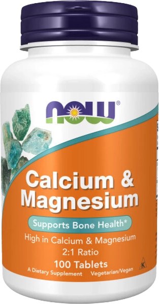 Изображение товара Мультиминеральный комплекс NOW Foods Calcium Magnesium 500/250mg (100 таблеток)