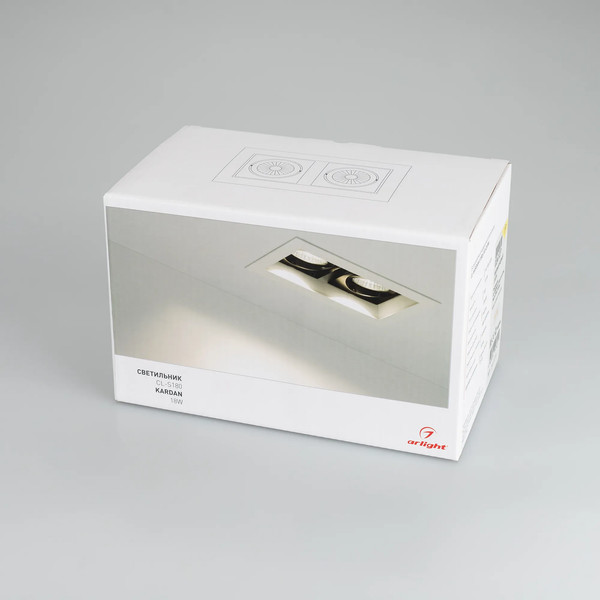 Изображение товара Точечный светильник Arlight CL-KARDAN-S180x102-2x9W Warm WH 38deg / 024127