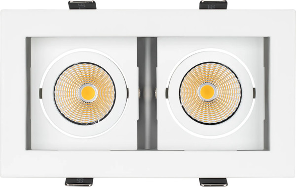 Изображение товара Точечный светильник Arlight CL-KARDAN-S180x102-2x9W Warm WH 38deg / 024127