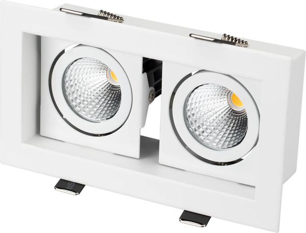 Изображение товара Точечный светильник Arlight CL-KARDAN-S180x102-2x9W Warm WH 38deg / 024127