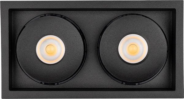 Изображение товара Точечный светильник Arlight CL-SIMPLE-S148x80-2x9W Warm3000 BK 45deg / 028151