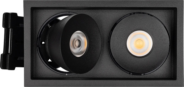 Изображение товара Точечный светильник Arlight CL-SIMPLE-S148x80-2x9W Warm3000 BK 45deg / 028151