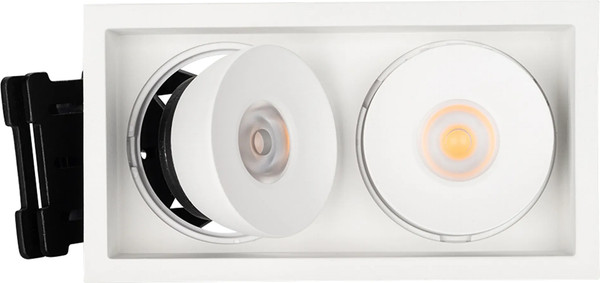 Изображение товара Точечный светильник Arlight CL-SIMPLE-S148x80-2x9W Warm3000 WH 45deg / 026876