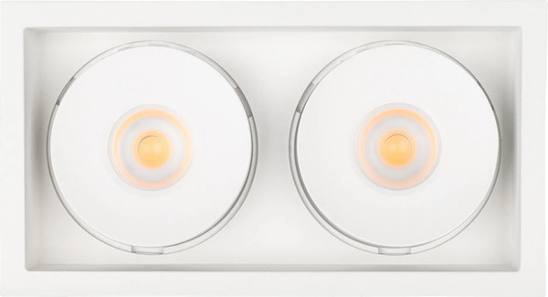 Изображение товара Точечный светильник Arlight CL-SIMPLE-S148x80-2x9W Warm3000 WH 45deg / 026876