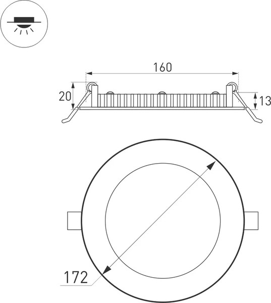 Изображение товара Точечный светильник Arlight DL-172M-15W White / 020111