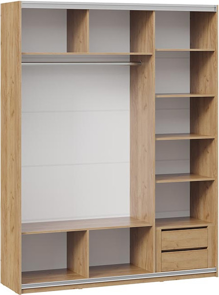 Изображение товара Шкаф-купе ТриЯ Оскар Т2 1800 / 271185 (ручка белая/дуб крафт золотой)