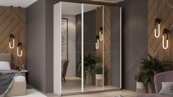 Изображение товара Шкаф-купе ТриЯ Оскар Т2 1800 / 271158 (ручка белая/кашемир)