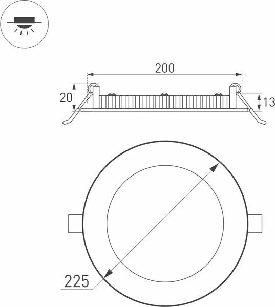 Изображение товара Точечный светильник Arlight DL-225M-21W White / 020117