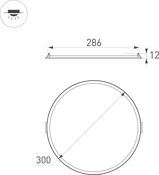 Изображение товара Точечный светильник Arlight DL-EDGE-R300-24W Day4000 WH 115deg / 034725