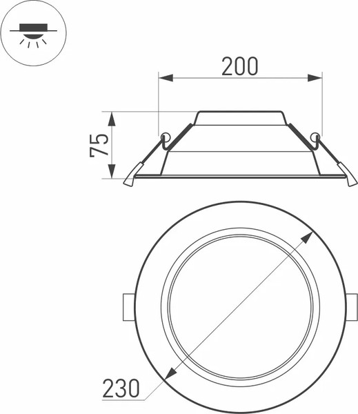 Изображение товара Точечный светильник Arlight IM-CYCLONE-R230-30W White6000 WH 90deg / 023218(2)
