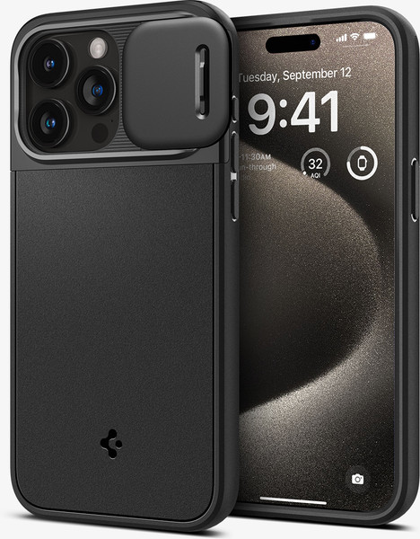 Изображение товара Чехол-накладка Spigen Optik Armor Mag Magsafe для iPhone 15 Pro Max / ACS06599 (черный)