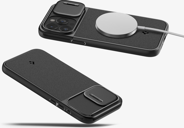 Изображение товара Чехол-накладка Spigen Optik Armor Mag Magsafe для iPhone 15 Pro Max / ACS06599 (черный)