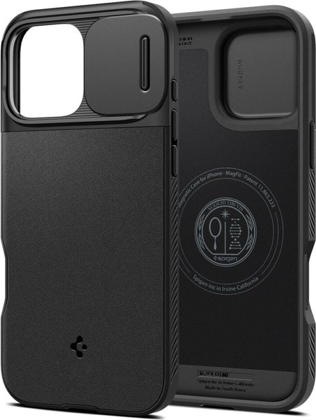 Изображение товара Чехол-накладка Spigen Optik Armor Mag Magsafe для iPhone 16 / ACS08149 (черный)