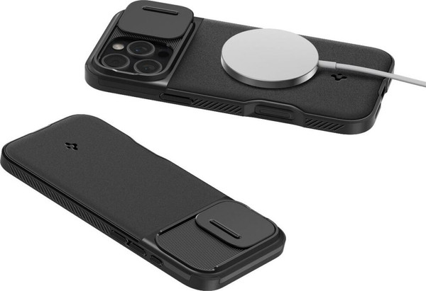 Изображение товара Чехол-накладка Spigen Optik Armor Mag Magsafe для iPhone 16 Pro / ACS08015 (черный)