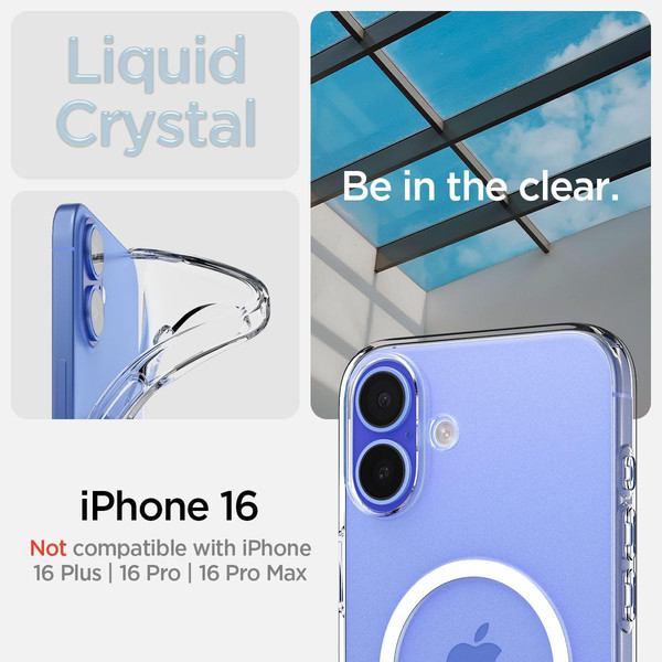 Изображение товара Чехол-накладка Spigen Liquid Crystal Mag Magsafe для iPhone 16 / ACS08390 (Clear)