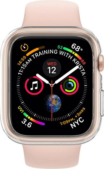 Изображение товара Защитный чехол для умных часов Spigen Liquid Crystal для Apple Watch 4/5/6/7/8/9/SE / ACS04196 (Crystal Clear)