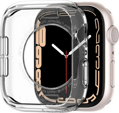 Изображение товара Защитный чехол для умных часов Spigen Liquid Crystal для Apple Watch 4/5/6/7/8/9/SE / ACS04196 (Crystal Clear)