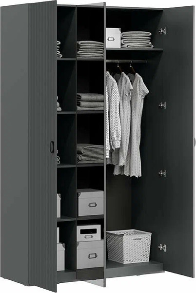 Изображение товара Шкаф ТриЯ Тиффани / 407.000.000 (серый графит/графит матовый)