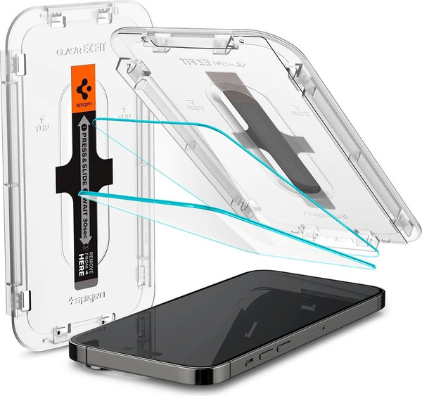 Изображение товара Набор защитных стекол для телефона Spigen Glas.tr Ez Fit для iPhone 14 Pro / AGL05214 (2шт, Clear)