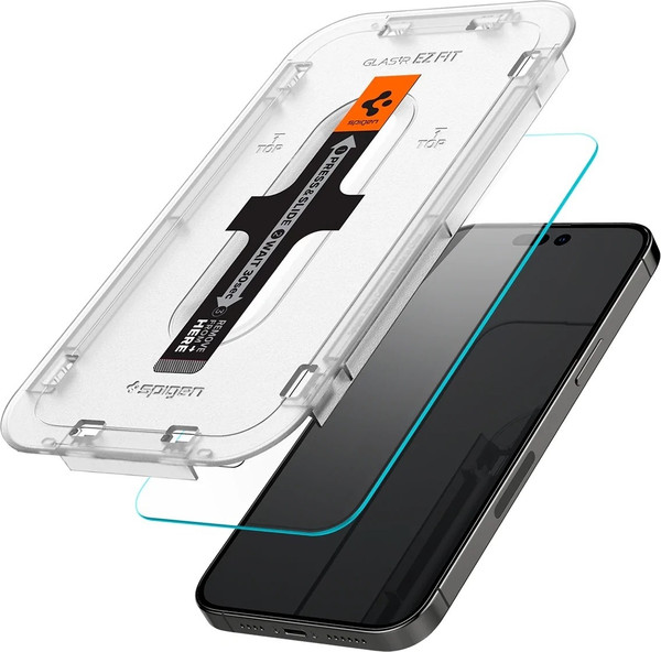 Изображение товара Набор защитных стекол для телефона Spigen Glas.tr Ez Fit для iPhone 14 Pro / AGL05214 (2шт, Clear)