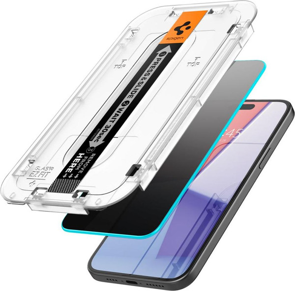 Изображение товара Защитное стекло для телефона Spigen Glas.tr Ez Fit для iPhone 15 / AGL07121 (Privacy)