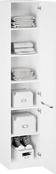 Изображение товара Шкаф-пенал ТриЯ Глосс 366 / СМ-319.07.011 (белый жемчуг/белый глянец)