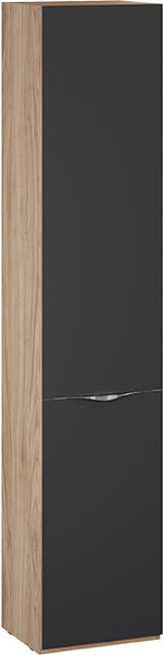 Изображение товара Шкаф-пенал ТриЯ Глосс 366 / СМ-319.07.011 (яблоня беллуно/cтекло графит матовый)