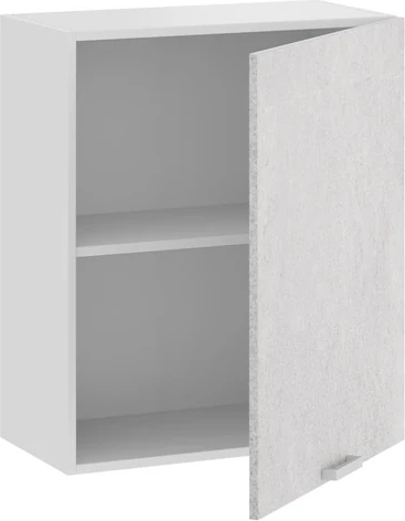 Изображение товара Шкаф навесной для кухни ТриЯ Гранита 1В6 с одной дверью (белый/бетон снежный)