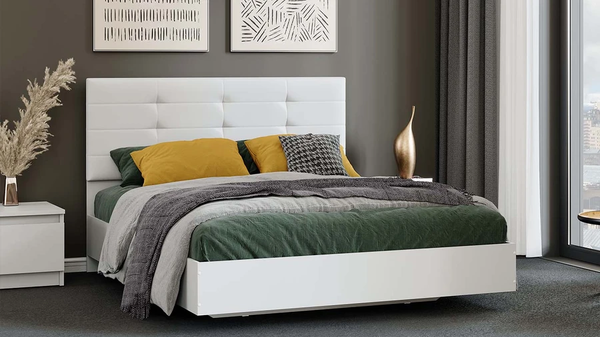 Изображение товара Двуспальная кровать ТриЯ Бетта Тип 3 160x200 / 413.003.000 (белый снег/белый)