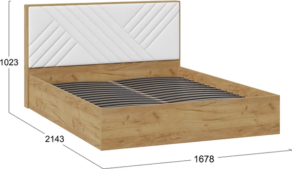 Изображение товара Каркас кровати ТриЯ Хилтон Тип 1 160x200 / 402.004.000 (дуб крафт золотой/белый)
