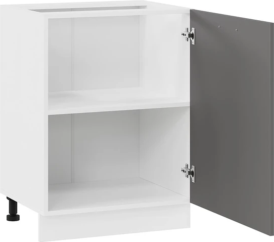 Изображение товара Шкаф-стол кухонный ТриЯ Тиана 1Н6 с одной дверью (белый/асфальт супермат)