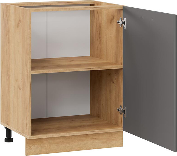 Изображение товара Шкаф-стол кухонный ТриЯ Тиана 1Н6 с одной дверью (дуб крафт золотой/асфальт супермат)