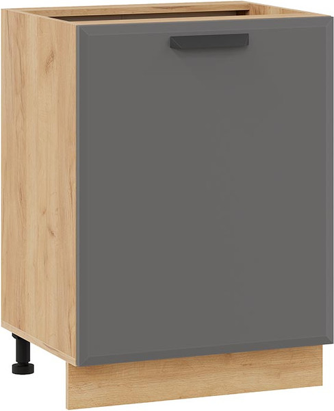 Изображение товара Шкаф-стол кухонный ТриЯ Тиана 1Н6 с одной дверью (дуб крафт золотой/асфальт супермат)