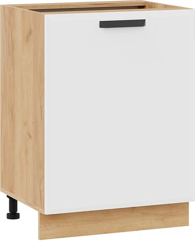 Изображение товара Шкаф-стол кухонный ТриЯ Тиана 1Н6 с одной дверью (дуб крафт золотой/белый супермат)