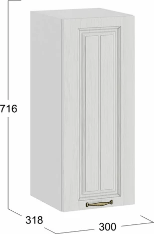 Изображение товара Шкаф навесной для кухни ТриЯ Лина 1В3 с одной дверью (белый/белый)