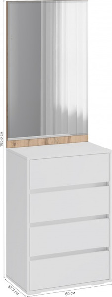 Изображение товара Секция в прихожую Woodville Роут / 593727 (белый/дуб вотан)