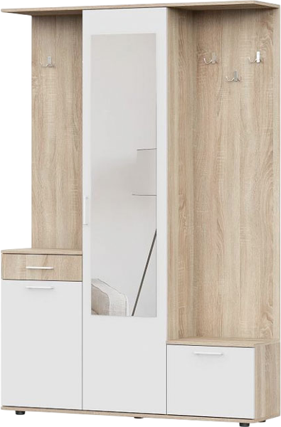 Изображение товара Секция в прихожую Woodville Пети / 534551 (дуб сонома/белый)
