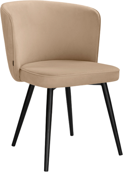 Изображение товара Стул Woodville Фрибур на металлокаркасе / 462401 (Velutto 05/черный)