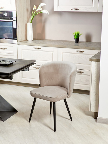 Изображение товара Стул Woodville Фрибур на металлокаркасе / 462401 (Velutto 05/черный)