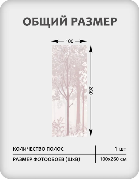 Изображение товара Фотообои листовые Citydecor Таинственный лес 32 (100x260см)