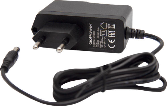 Изображение товара Зарядное устройство сетевое GoPower 2.0A 12V для ресивера / 00-00018645