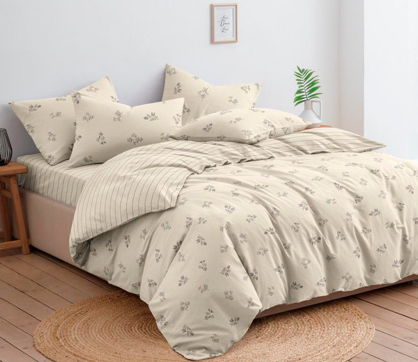 Изображение товара Комплект постельного белья Ночь нежна Вилладж Евро 70х70 ЭКО / 20370-1+20369-1
