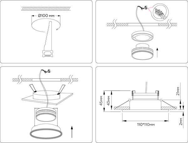 Изображение товара Точечный светильник Ambrella TN51803 WH (белый)